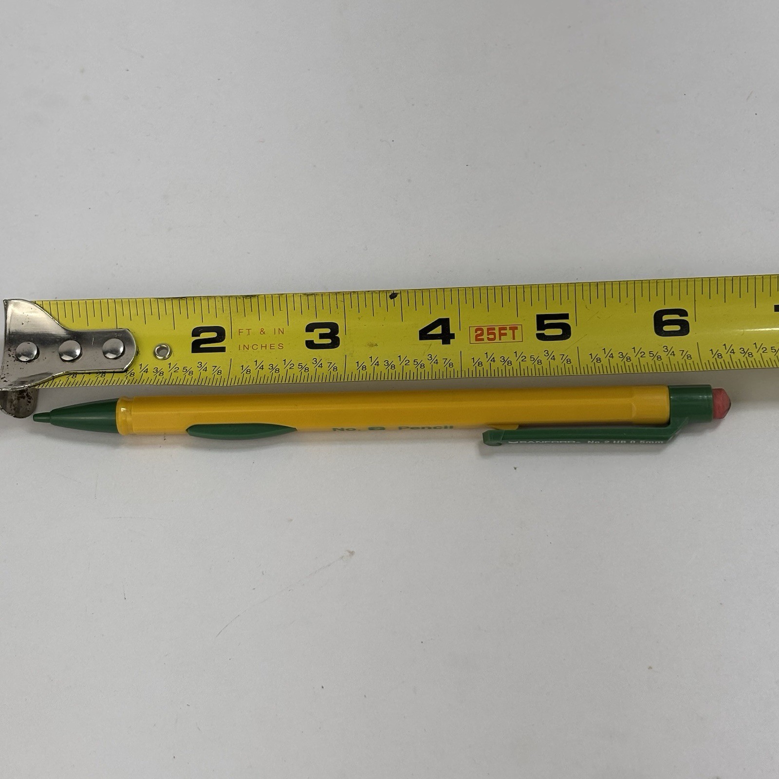 Vintage SANFORD Clickster Mechanical Pencil 0.5mm Yellow Green No. 2 HB