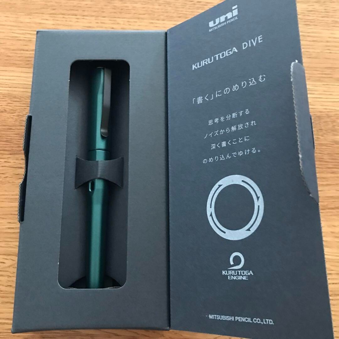Uni Kuru Toga Dive 0.5mm Mechanical Pencil M5-5000 Dense Green Kurutoga JP NEW