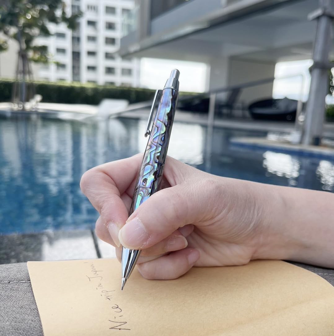 Abalone Shell Mechanical Pencil 0.7mm, Luxury Metal Pencil for Drawing and Sk…