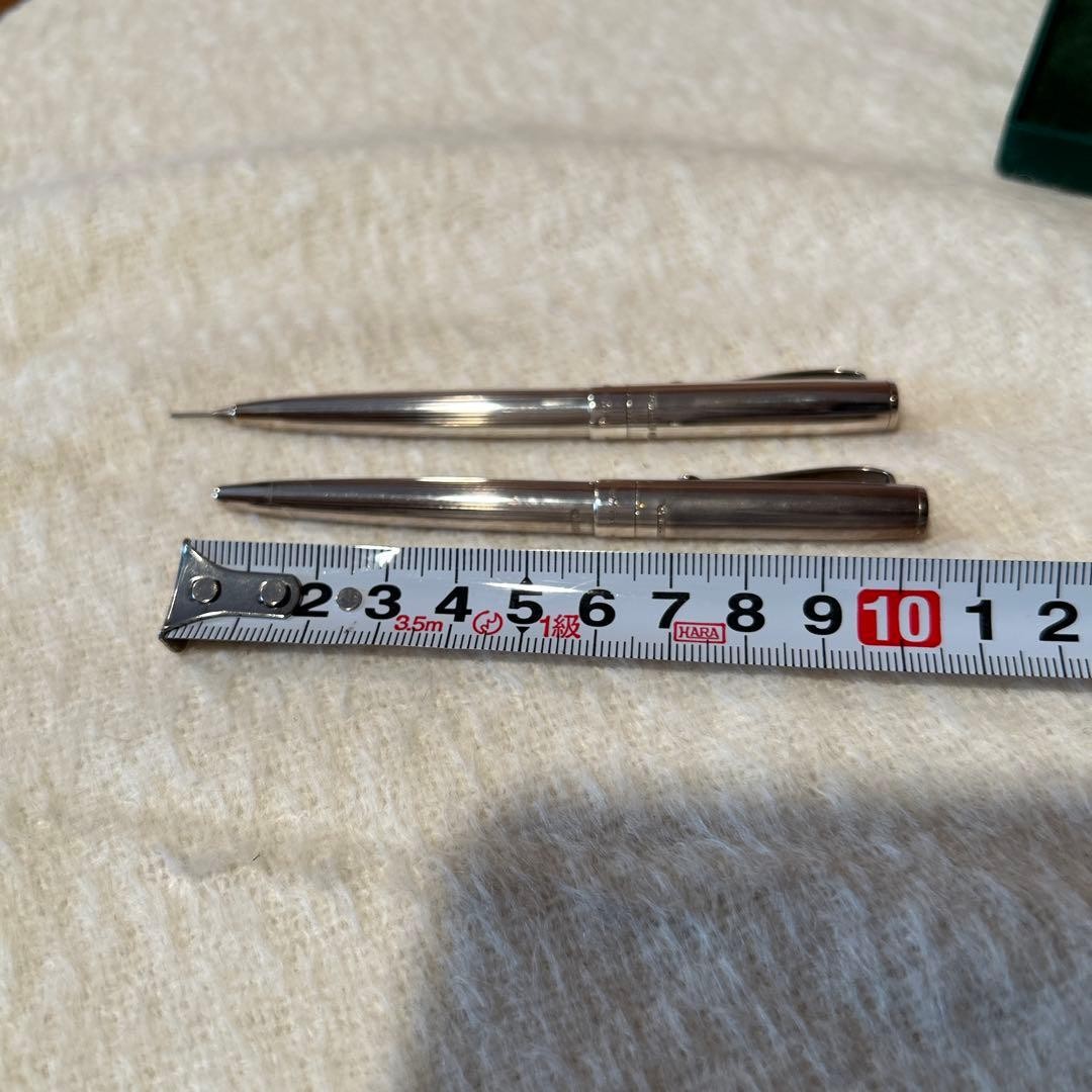 279◆Montegrappa Ballpoint Pen & Mechanical Pencil, 925 Sterling Silver, wi