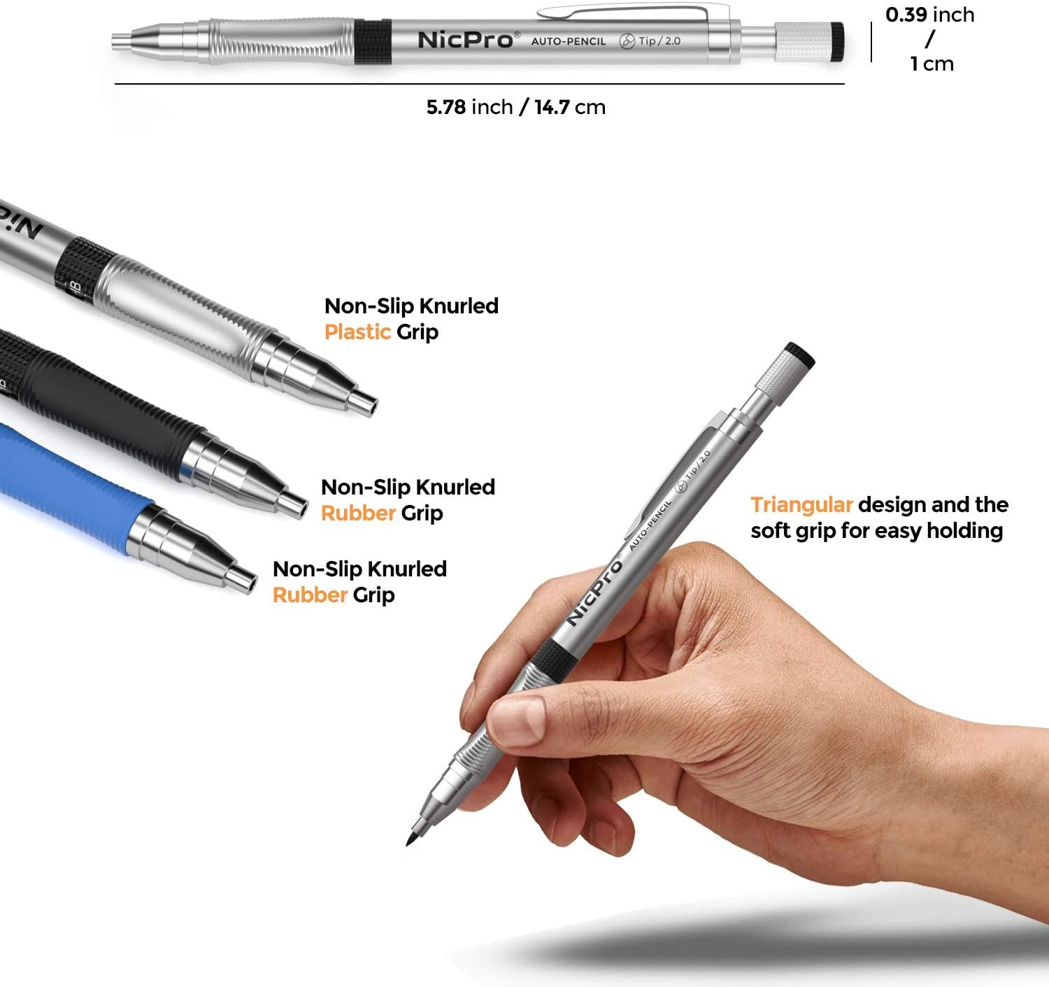 11 Pieces 2Mm Mechanical Pencil Set, 3 PCS Carpenter Drafting Pencil 2.0 Mm for