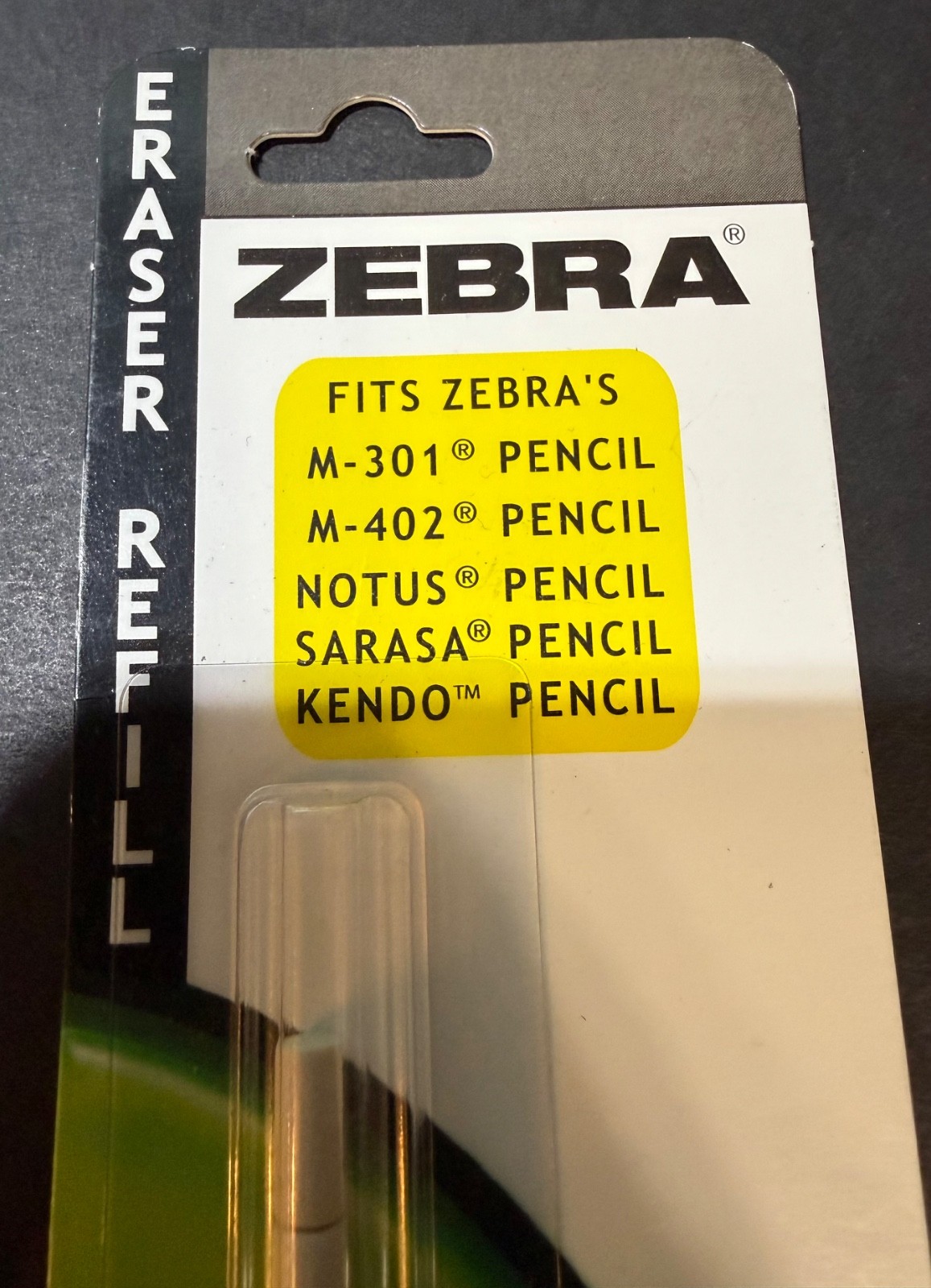 Zebra Pencil Eraser Refill 7-count (6 Packs) Mechanical M-301 M-402 Brand New