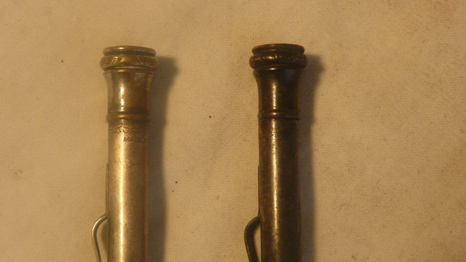 2 Antique Vintage Silver Plate Wahl Eversharp Mechanical Pencils