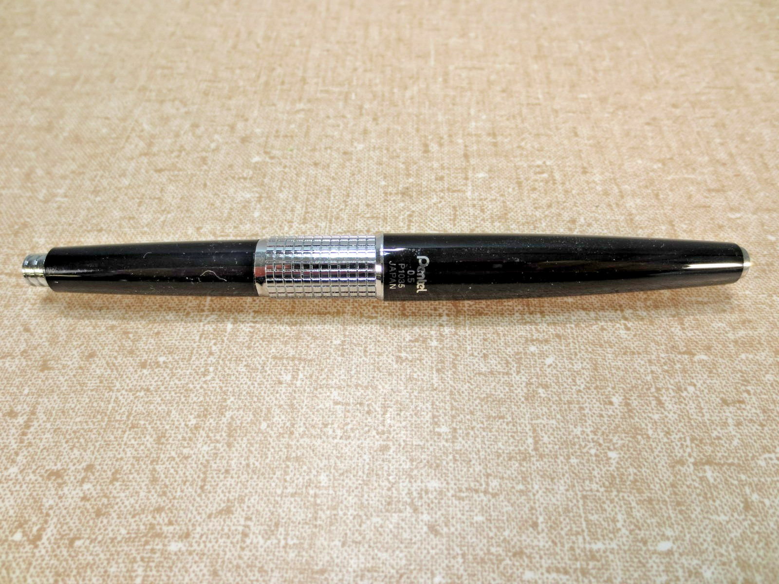 Pentel Sharp Kerry Mechanical 0.5 Pencil Black Barrel P1035 w/ Plastic Case