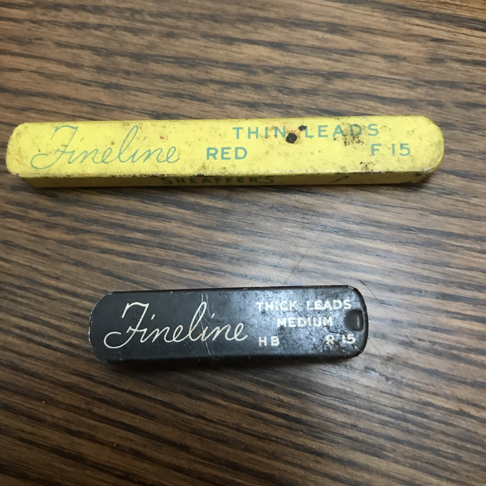 Shaeffer’s Fineline Red Thin Leads F15 & Med Black HB Mechanical Pencil Vintage