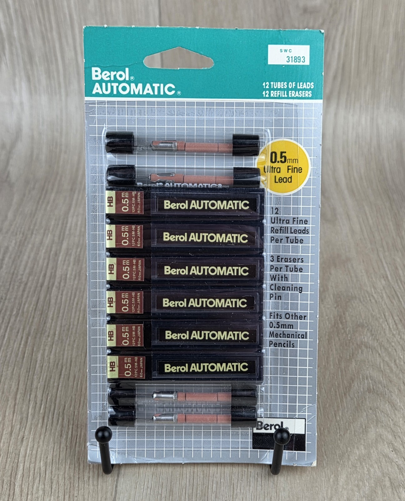 BEROL Automatic 0.5mm 12 Tubes-144 Leads & 12 Refill Erasers Ultra Fine JAPAN