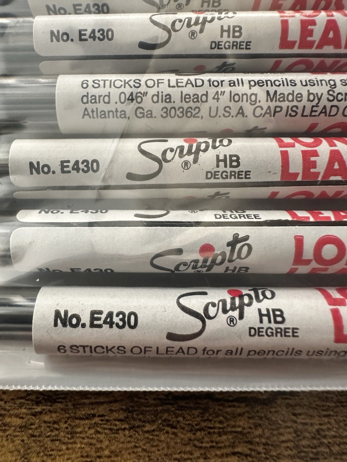 Scripto E430 HB Long Lead Refill .046″ (1.1 mm) Similar To E439 Lot Of 6 NOS