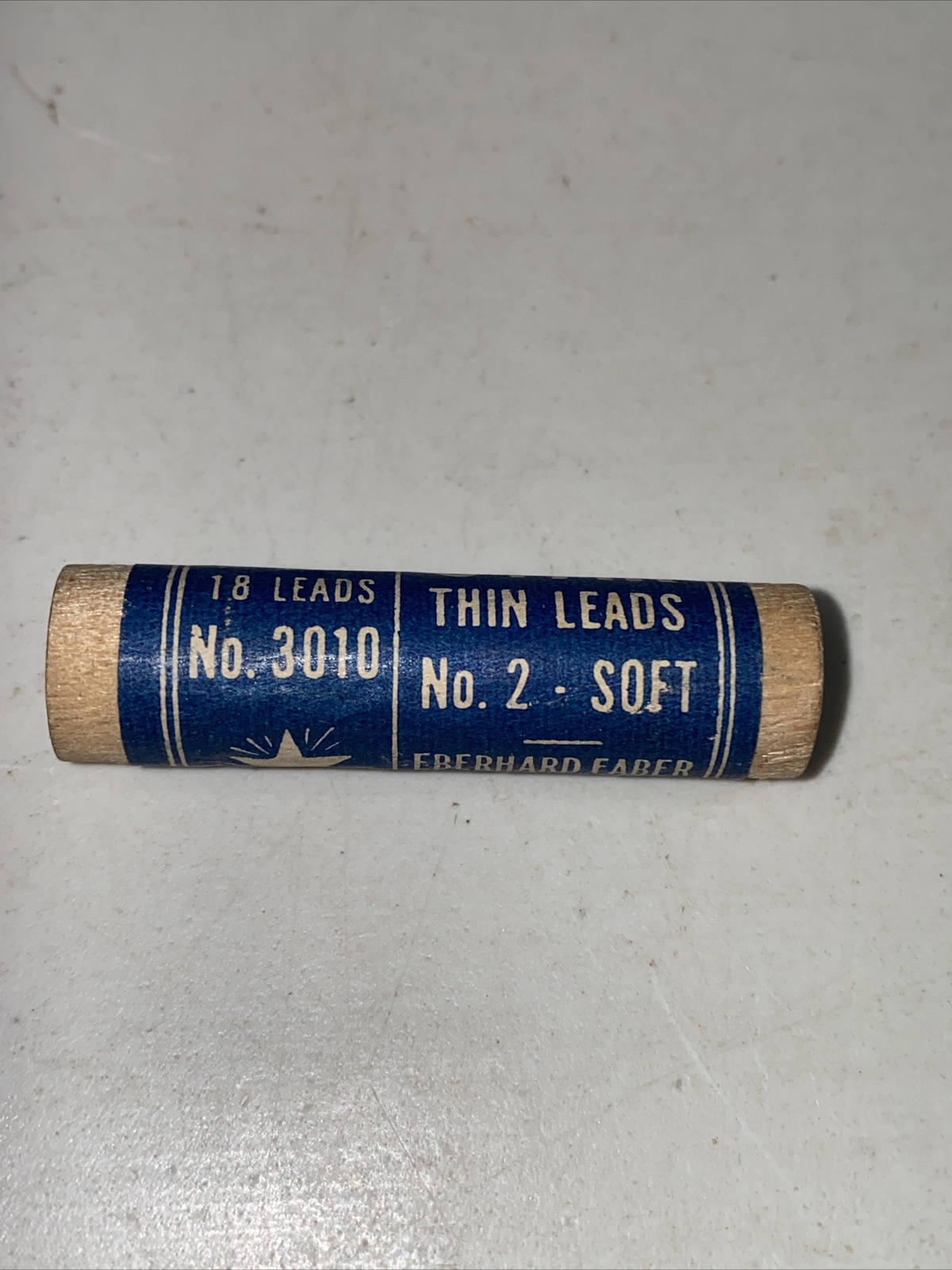 vintage wood tube pencil leads eberhard faber 3010 no 2 soft star thin New