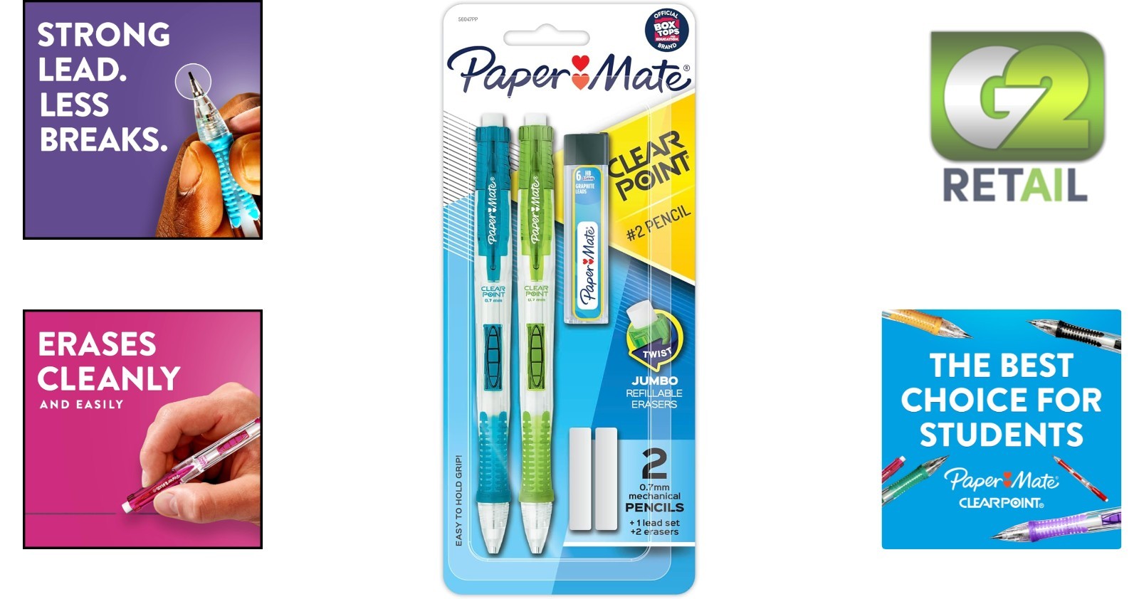Mechanical Pencils by Clearpoint – 2 Pencils & Refill – Perfect for Note-Taking