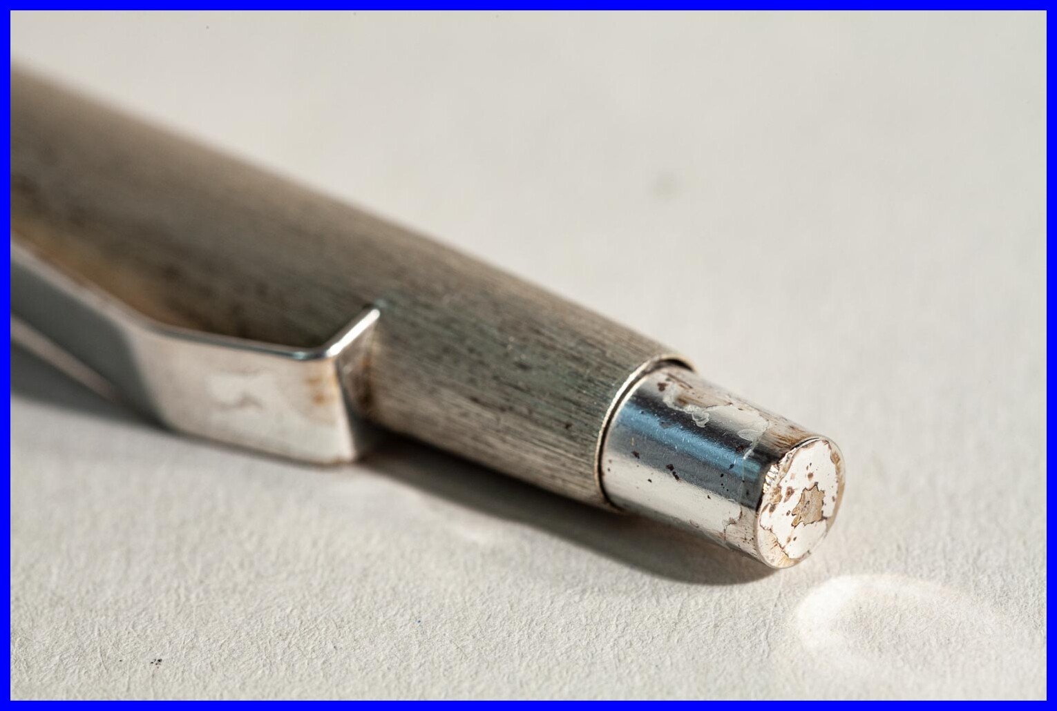 1970s 925 Silver Press Pencil In Gold Plated For 0.5 Mm Mines – Germany Metal