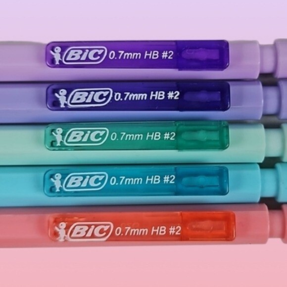 🩷 Pastel Pencil Case Set Vibe Check P😃SITIVITY ONLY Bic 0.7 Mechanical