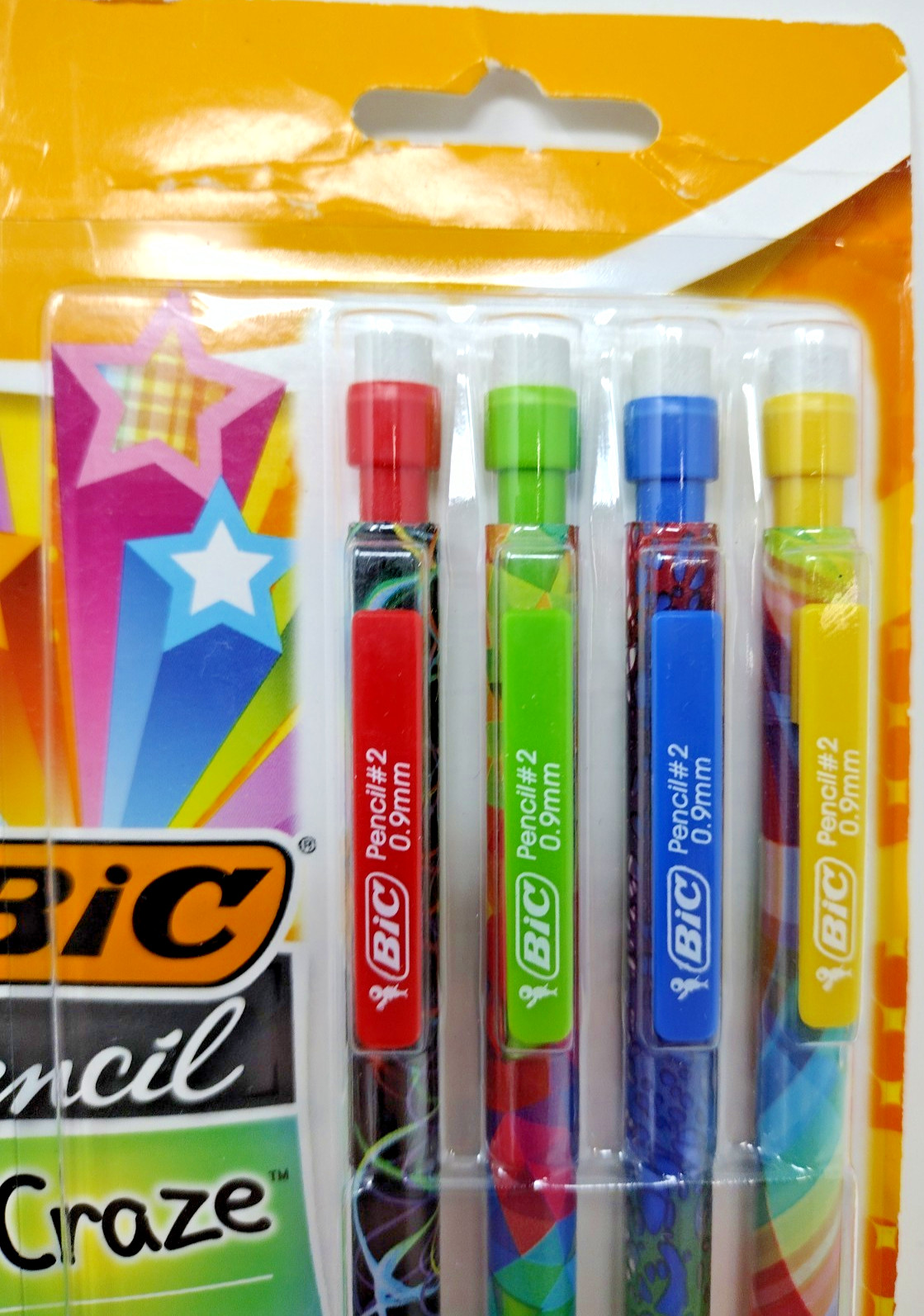 New Old Stock 2014 BIC Xtra Craze Intense Design 4 Pack Mechanical Pencils Lot 2