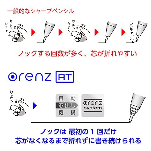 Pentel Orenz AT Mechanical Pencil 0.5mm Silver XPP2005-Z
