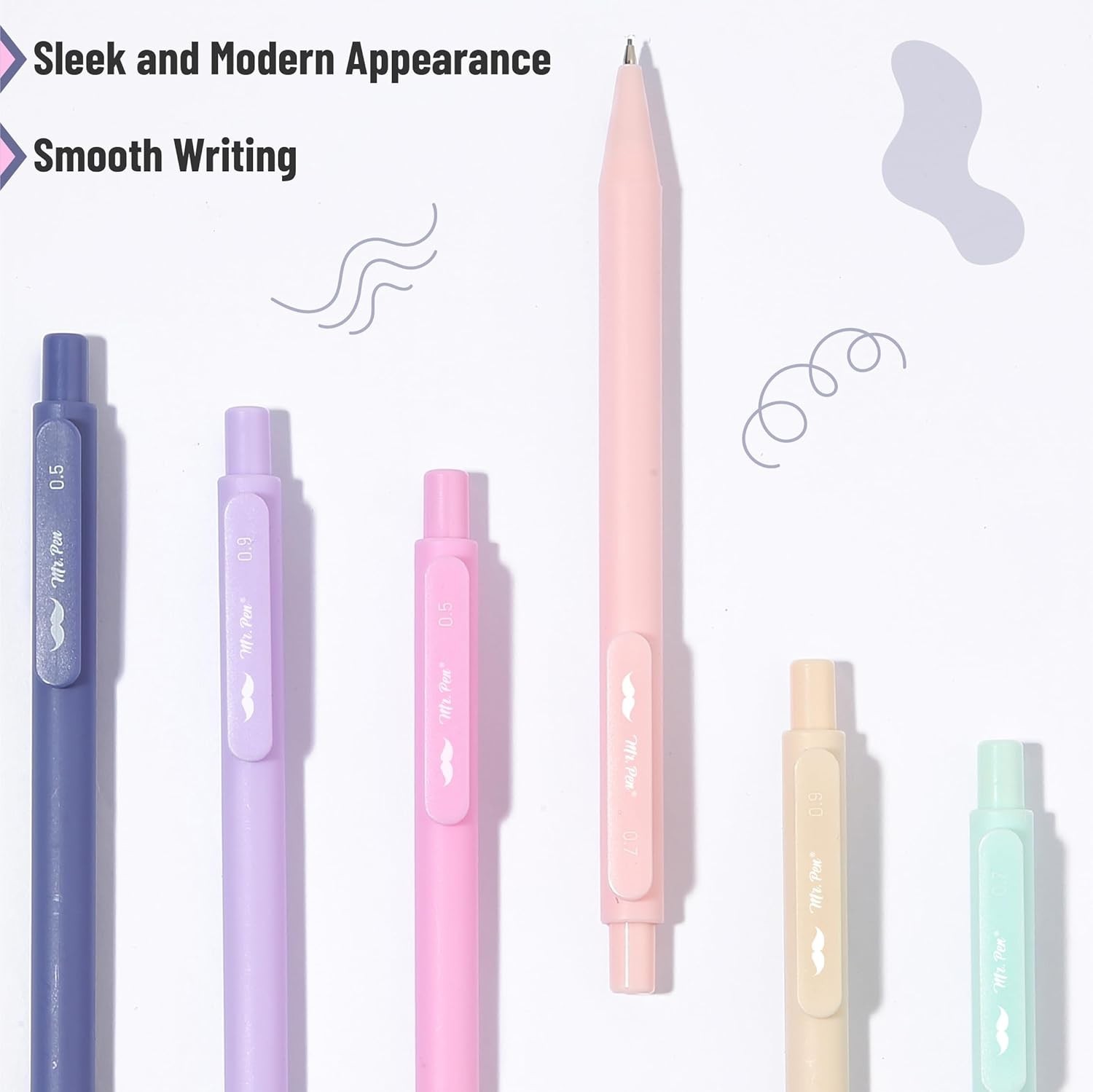 Mr. Pen- Pastel Mechanical Pencil Set 0.5 0.7 & 0.9Mm with Lead Refills & Eraser