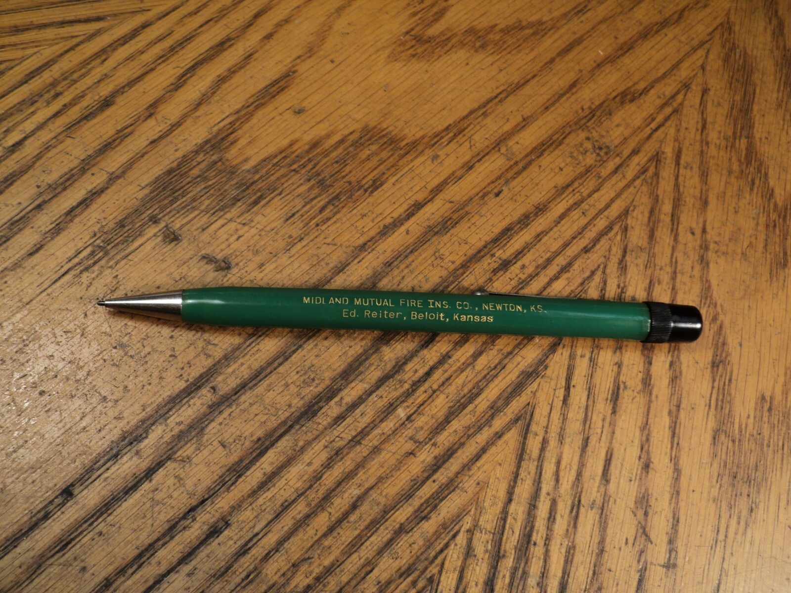 Vintage Wearever Mechanical Pencil Midland Mutual Fire Ins Co Newton KS