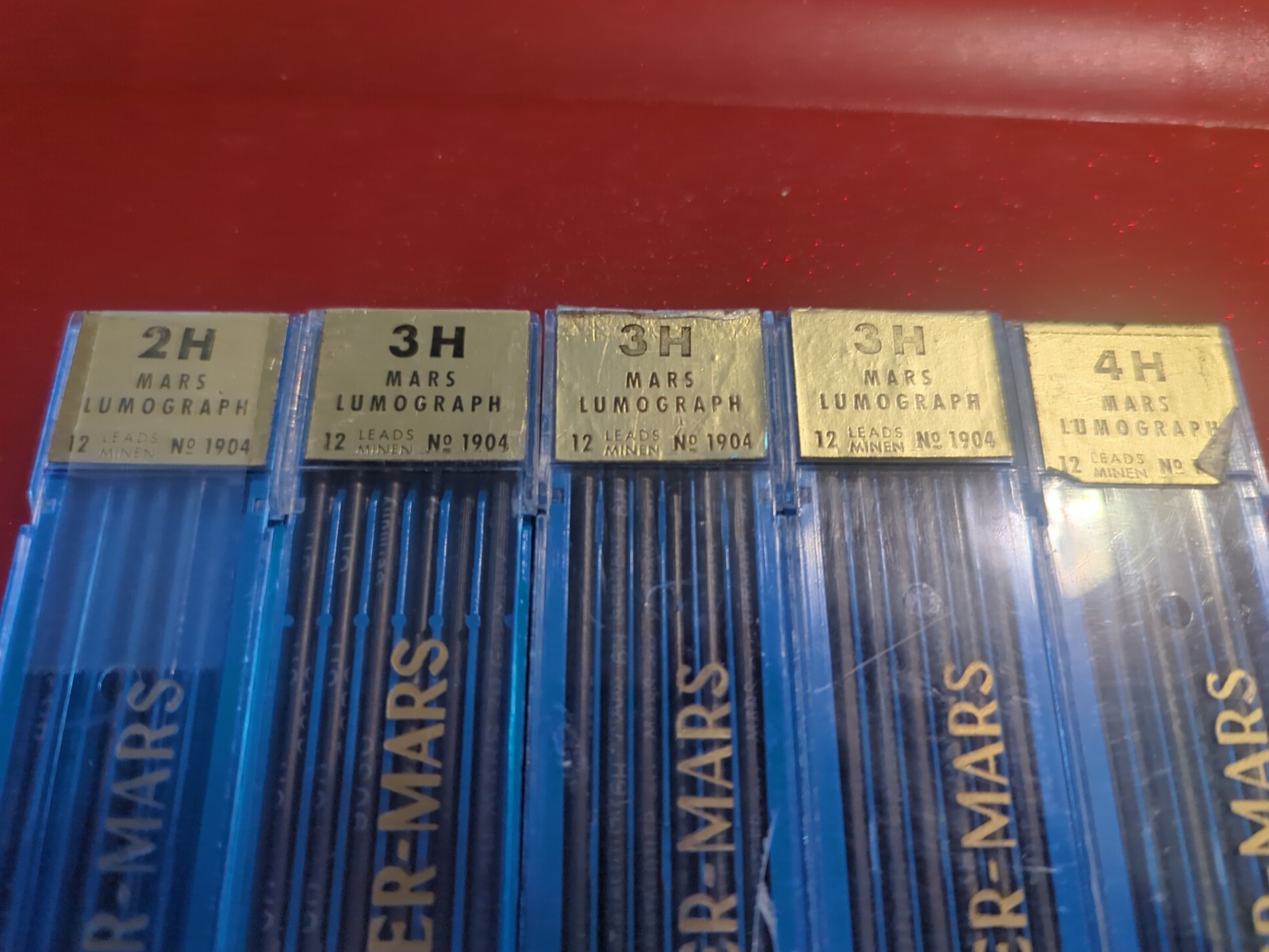 Staedtler Mars Mechanical Pencil Lead Refill Lot 4H 3H 2H F H Leads Germany 3341