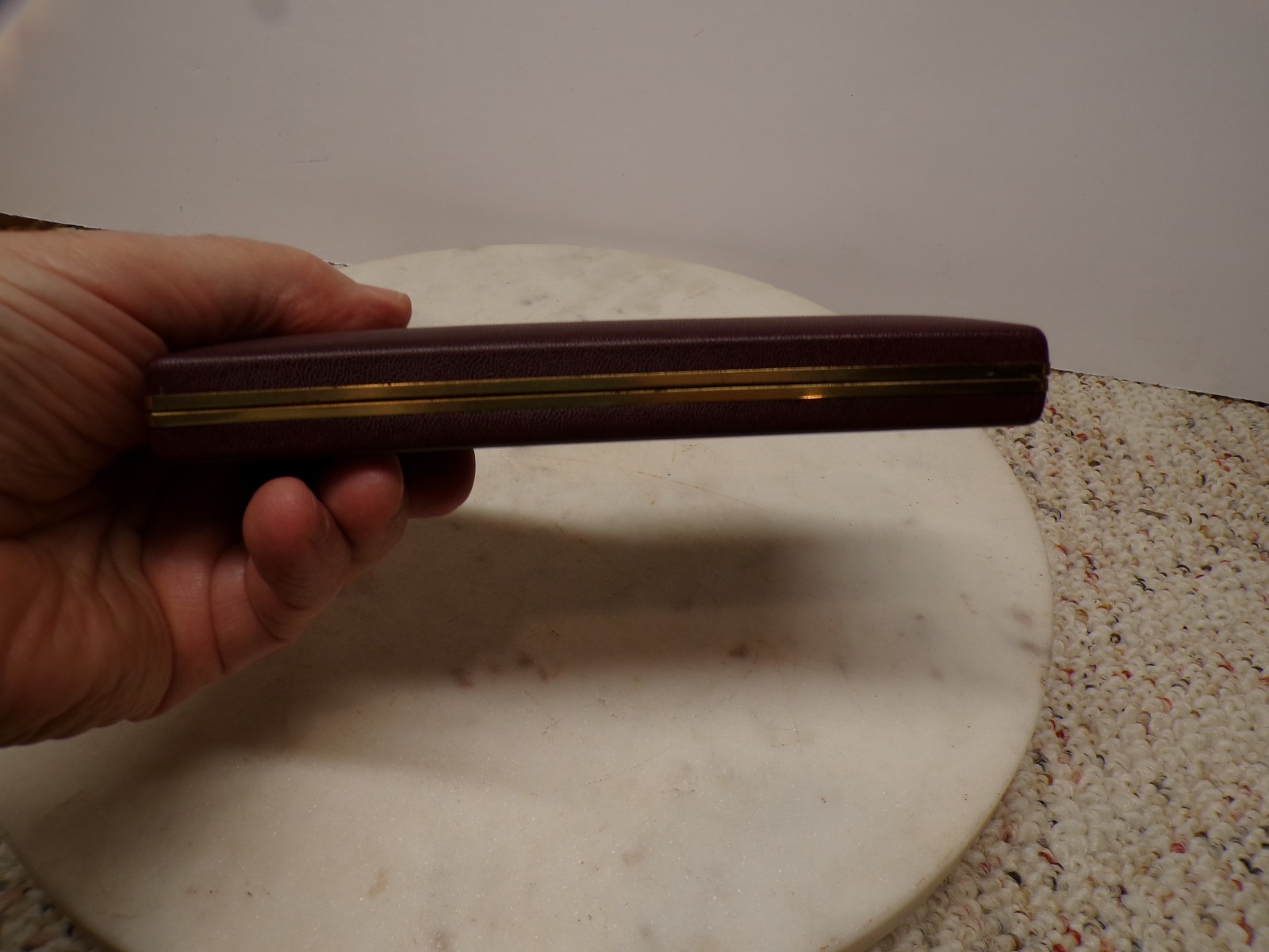 UNIQUE Design Working Cross Mechanical Pencil In Brown Case 1/20 14K Gold Fill