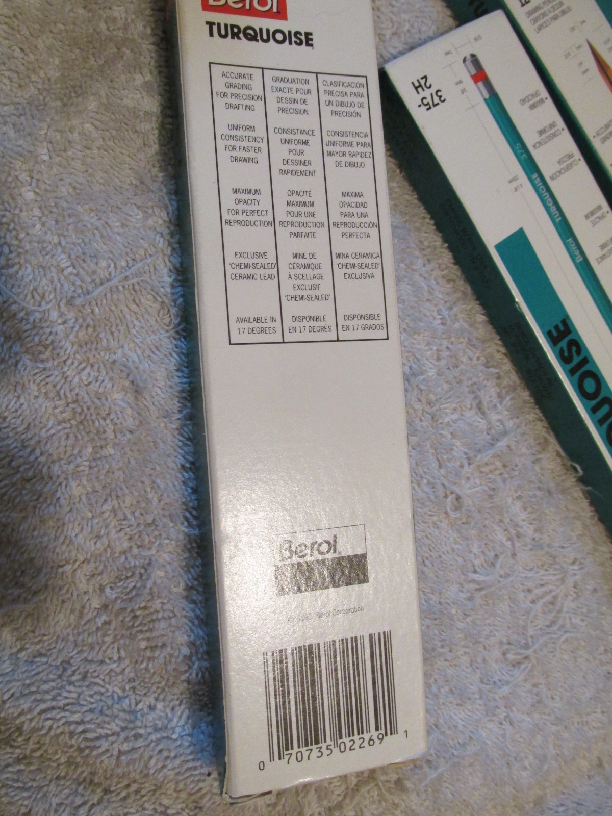 5 boxes NOS Vintage Lot Berol Turquoise Eagle Drawing Pencils 12 EACH BOX (60)