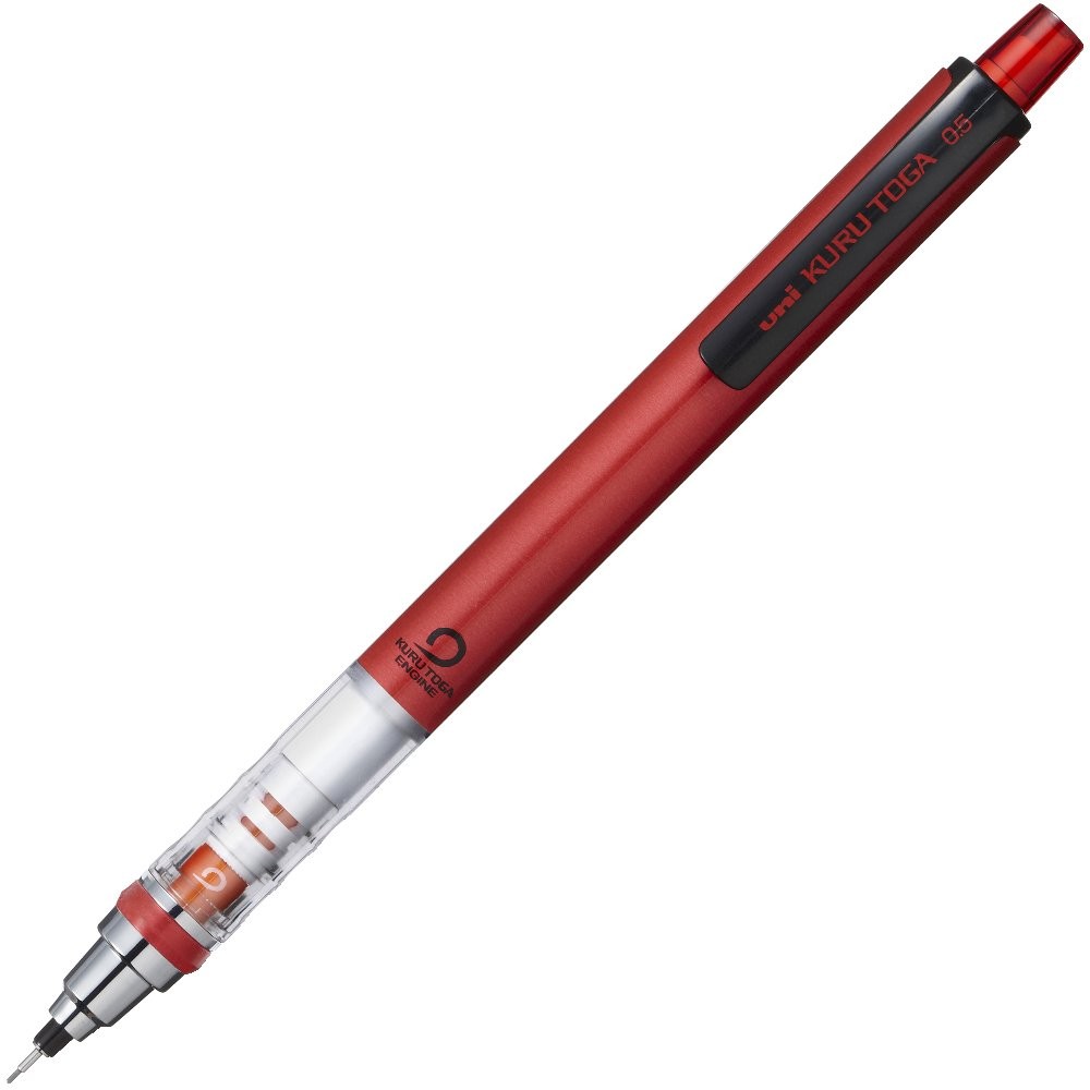 Uni Kurutoga Mechanical Pencil Standard 0.5mm Red M54501P.15