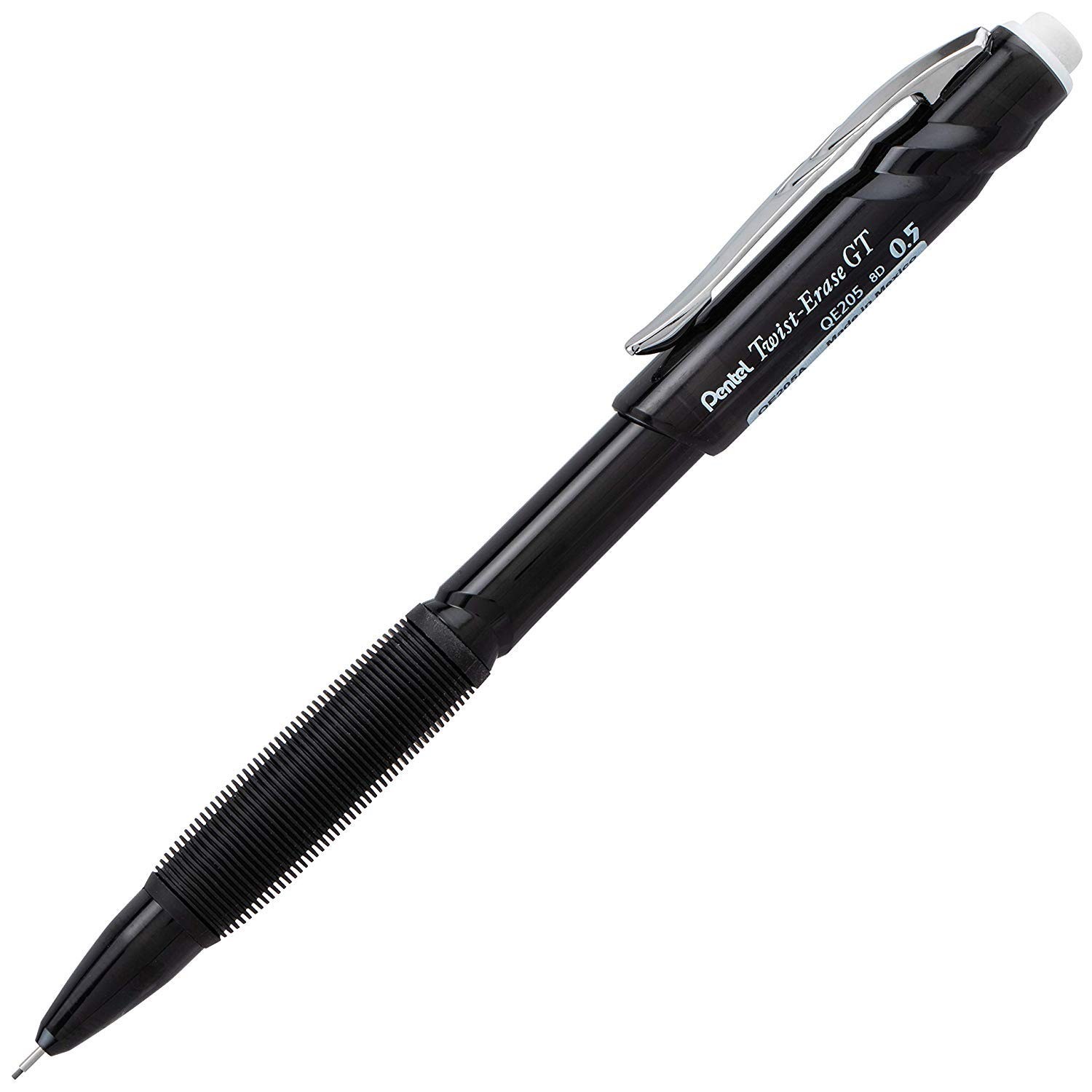 Pentel Twist Erase GT Mechanical Pencils Pack of 12 Black with Erasers