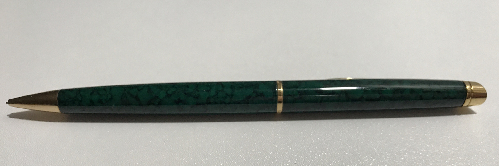 Vintage Waterman Hemisphere Writing Pencil Marbled Green & Gold Trim 0.5 mm NOS