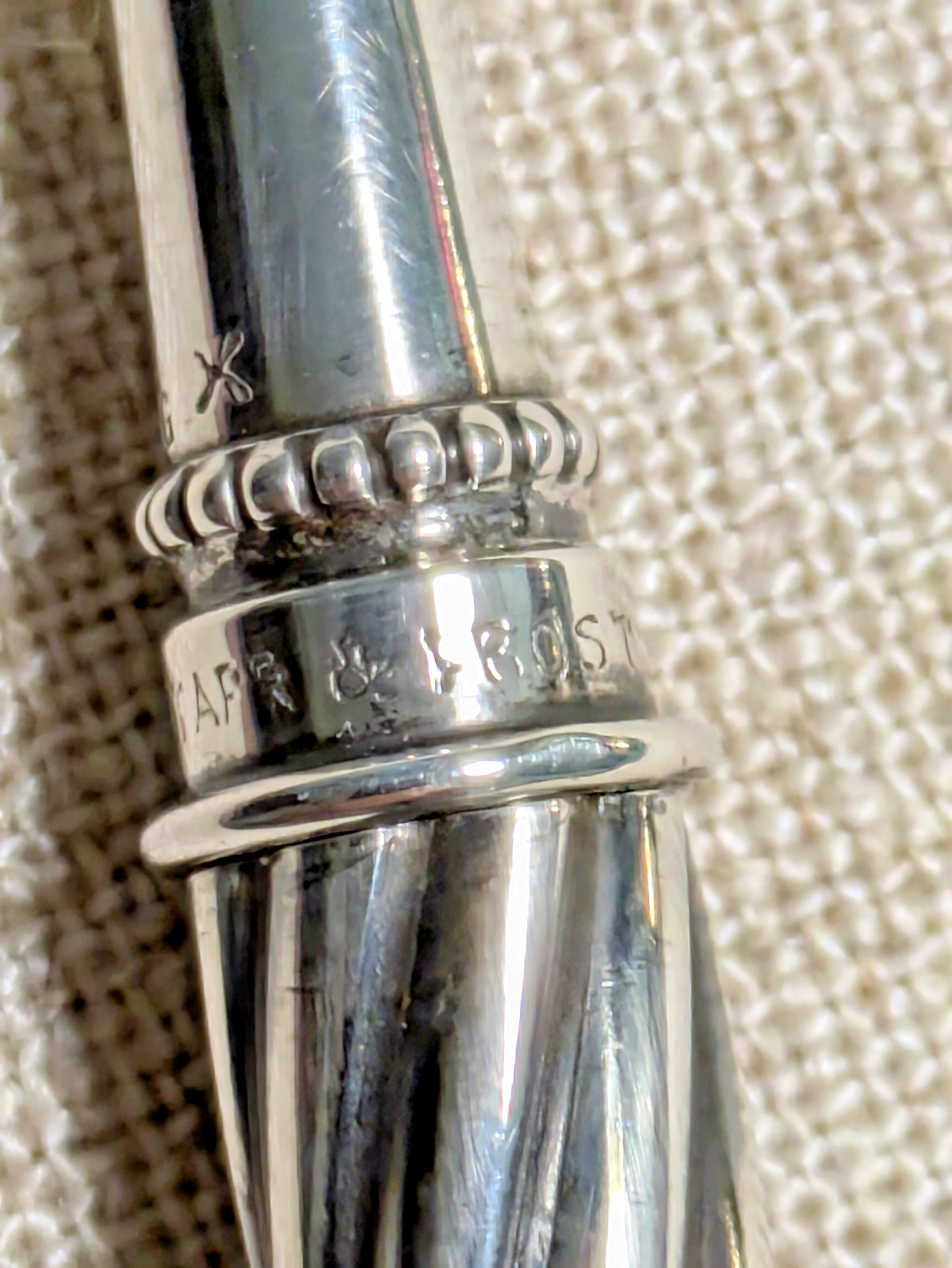 Black Starr & Frost sterling silver vintage pencil