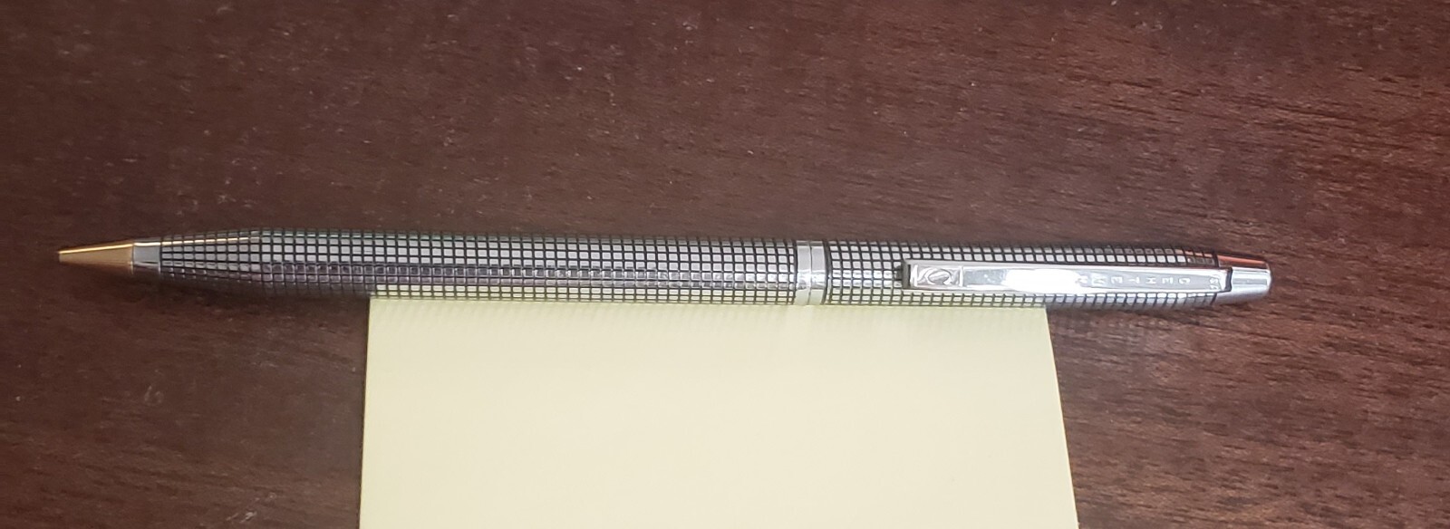 Vtg Centennial USA Mechanical Pencil Silver Tone Black Lined Body Gold End P99