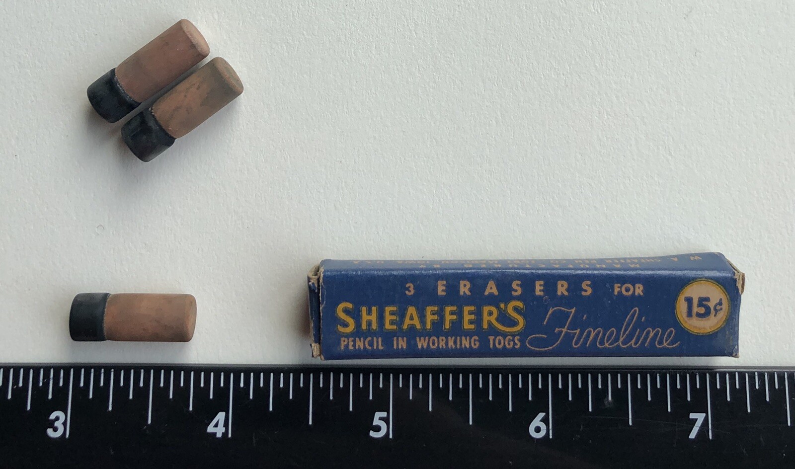 Vintage Sheaffer Fineline Mechanical Pencil Erasers NOS 3 Per Sleeve USA