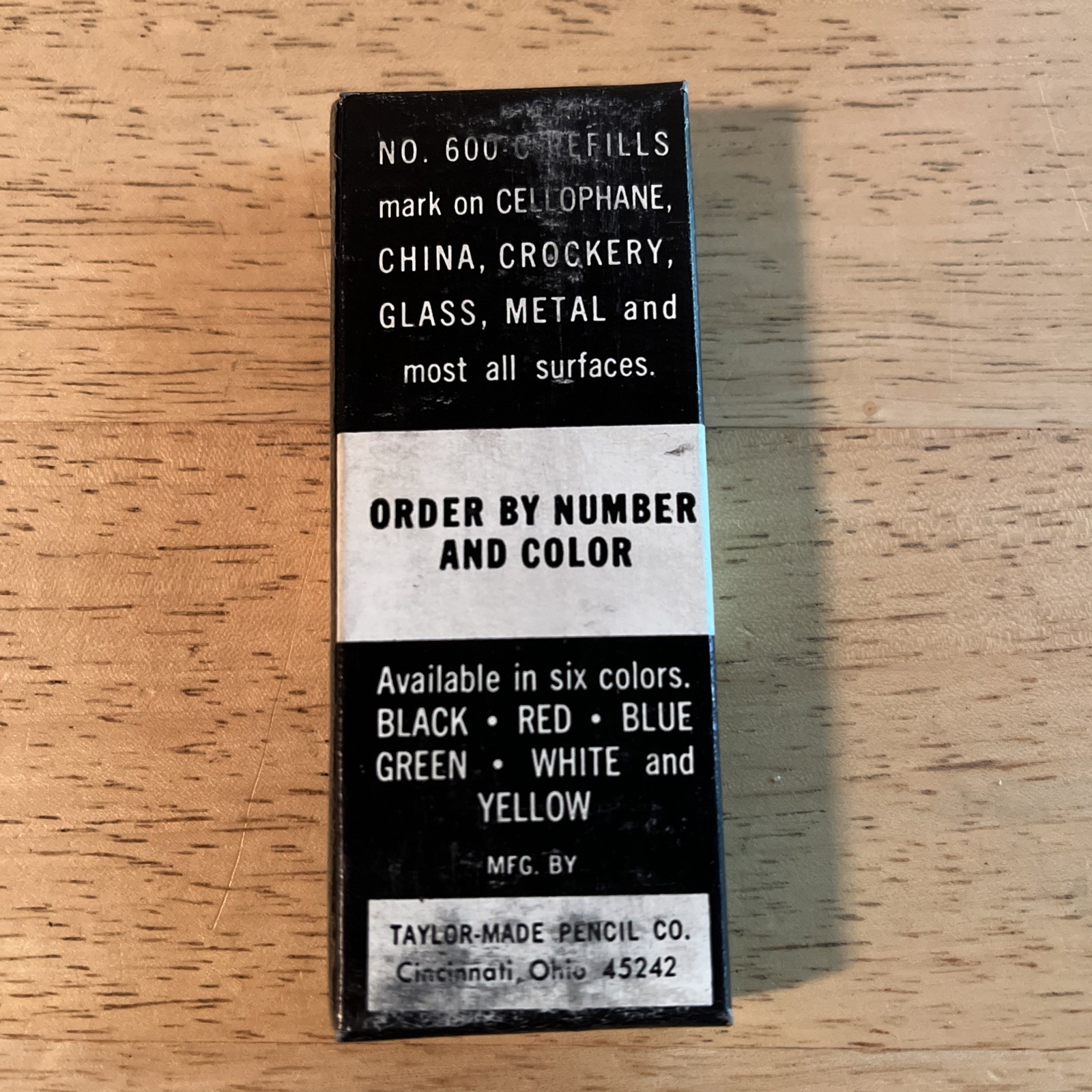 NOS Vintage Taylor Made 8 boxes of 12 leads No. 600-C Black Crayon Marking 🇺🇸