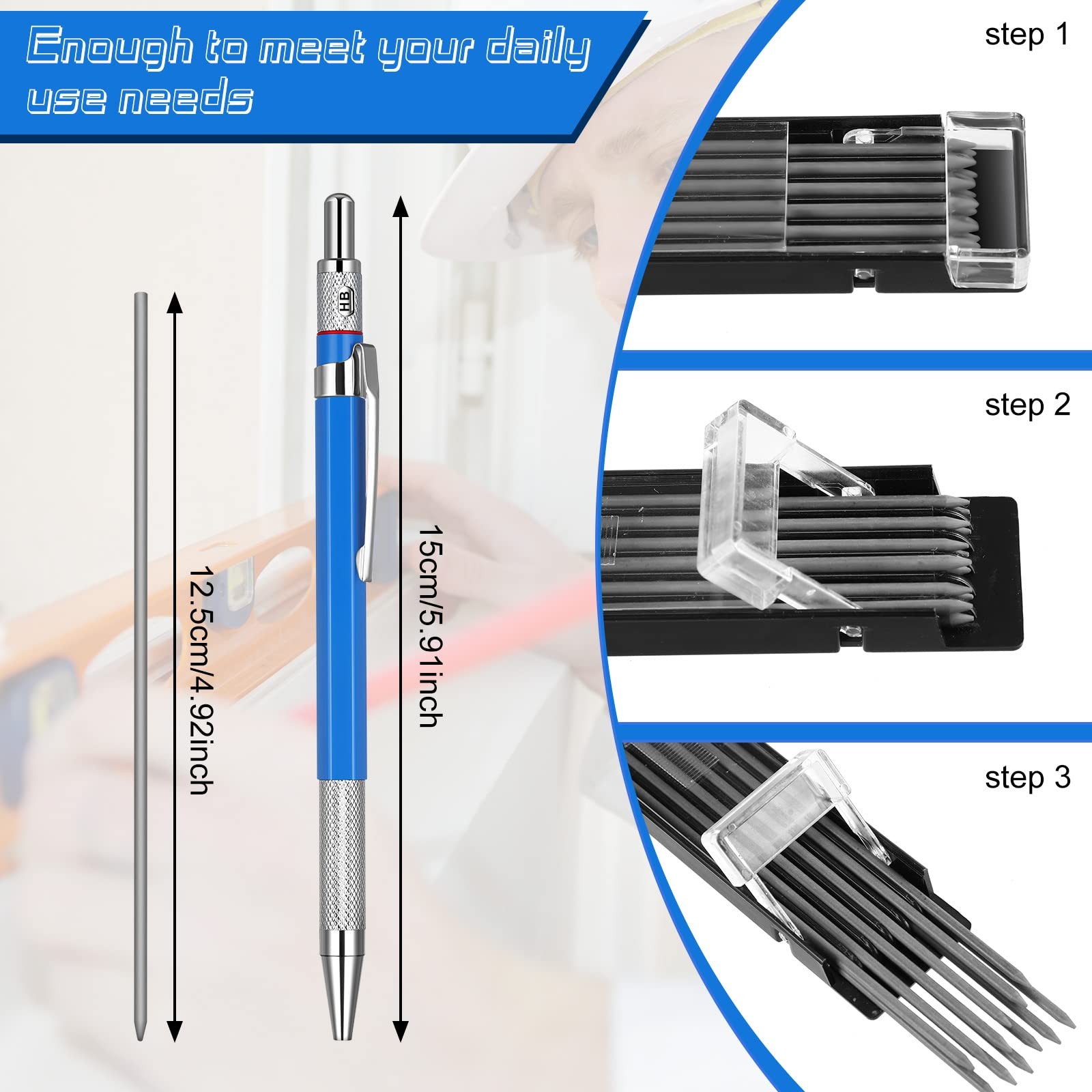 Nezyo 4 Pieces Welder Pencil 1 Count (Pack of 1), Black, Red, Yellow, Silver