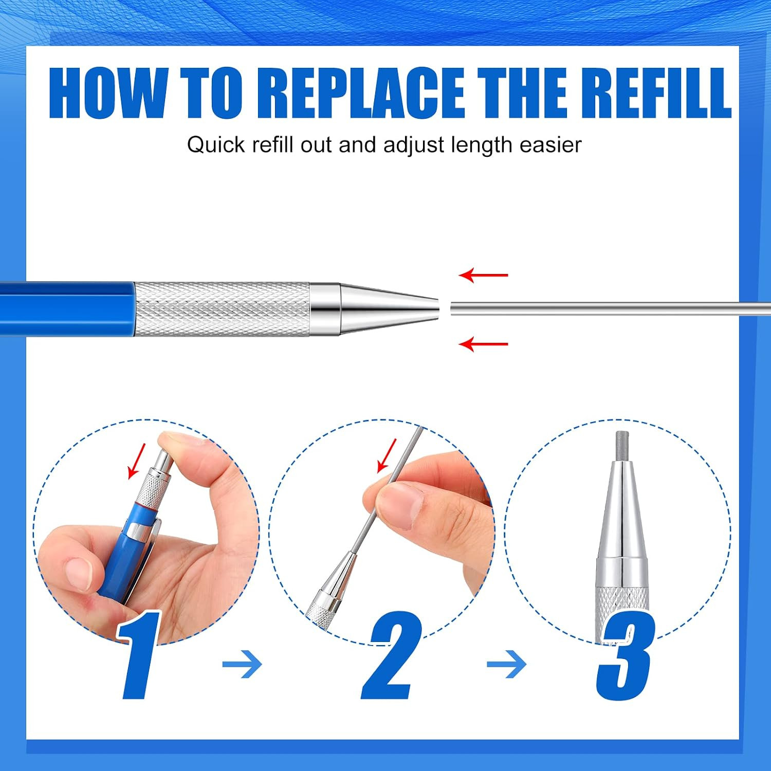 2 Pcs Welders Pencil with 48 PCS round Refills Mechanical Pencils Metal Welding