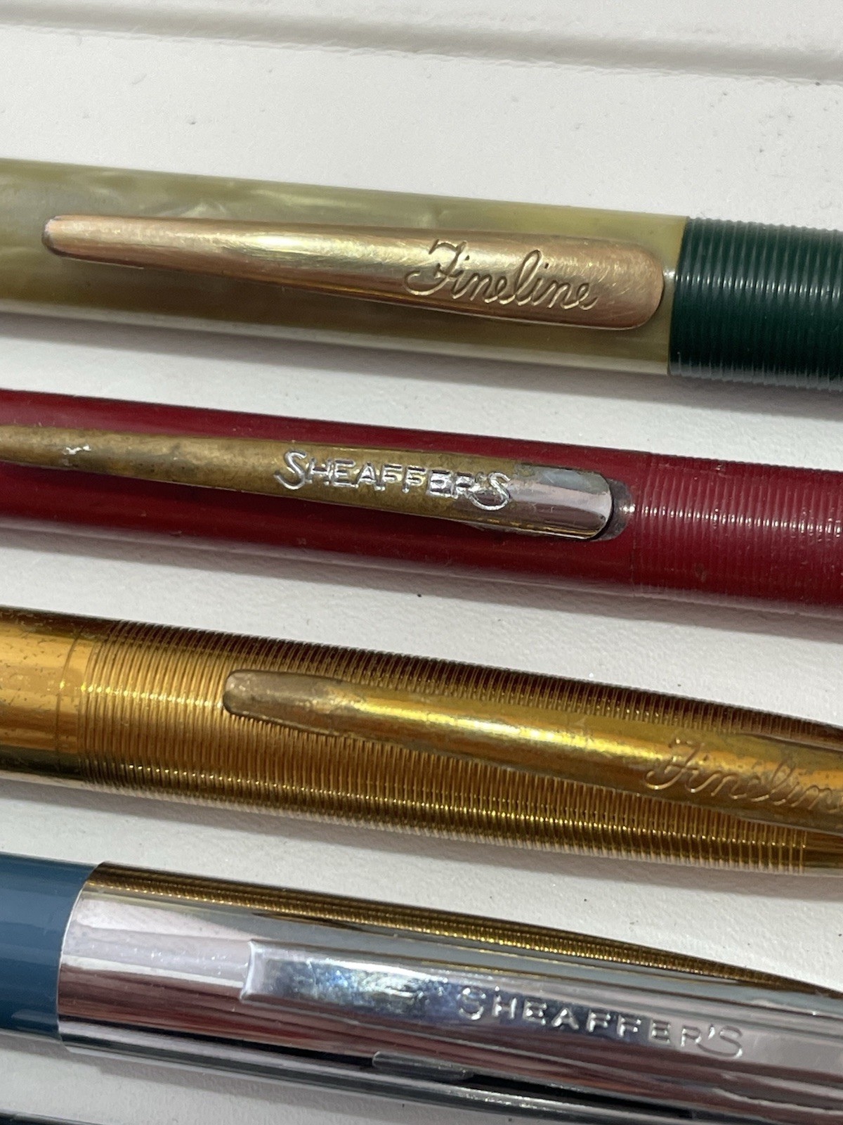 Lot of 5 Vintage Sheaffer & Fineline Mechanical Pencils & Pens – Mid‑Century
