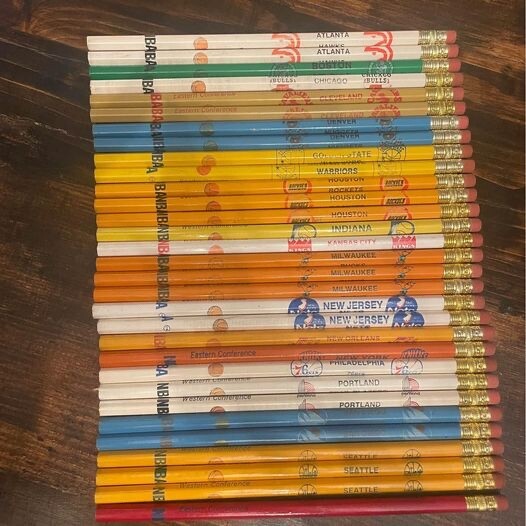 1970s Vintage NBA #2 pencils Unsharpened