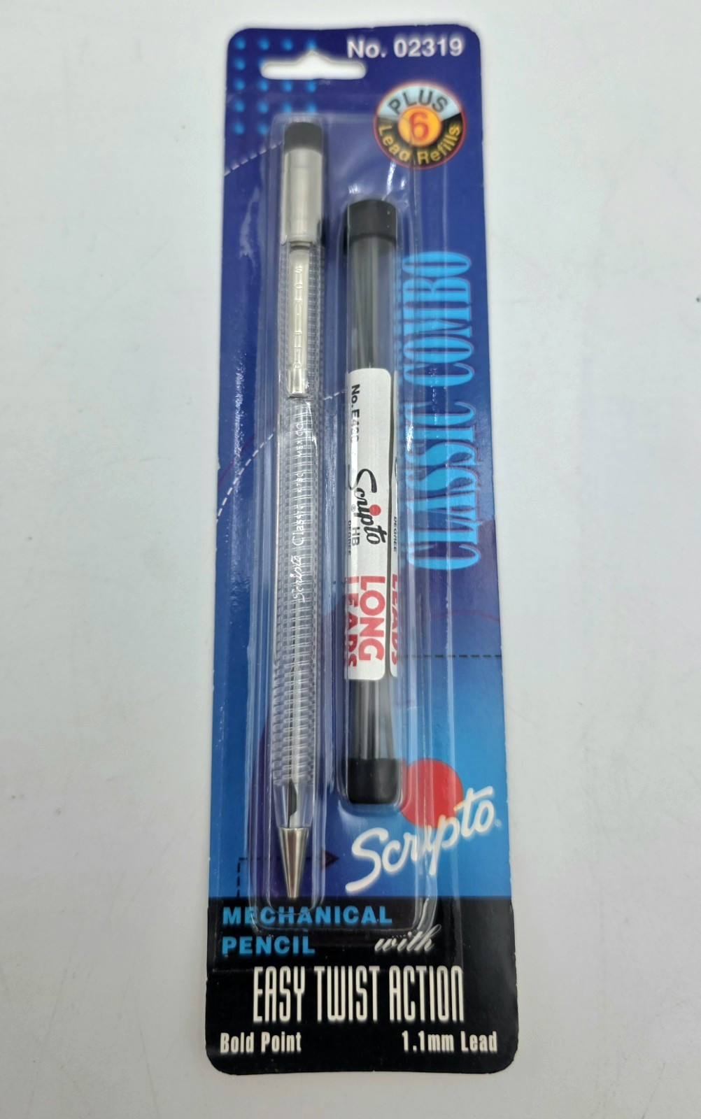 Scripto Mechanical Pencil 1.1mm NOS Sealed VTG Twist Action W Lead Refills 1993