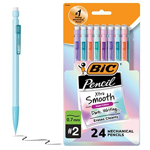 Xtra Smooth Mechanical 24 Count (Pack of 1) Graphite Lead; Pastel Barrels