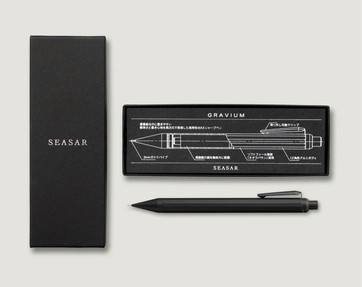 SEASER GRAVIUM Practical Max Mechanical Pencil 0.5mm Black New Japan