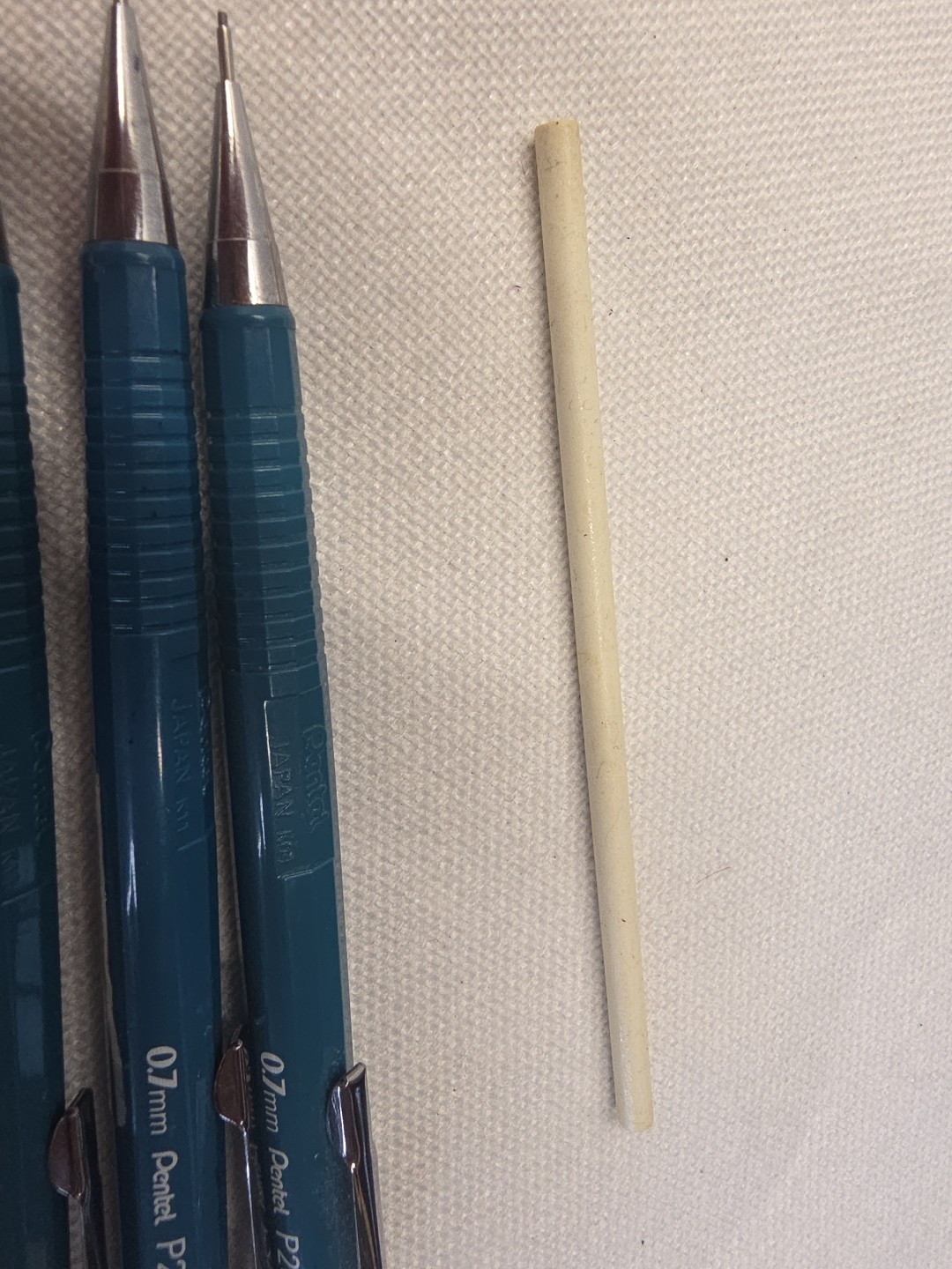 Pentel P207 Blue & Chrome 0.7mm Mechanical Pencil, with pocket clip, 3 Pcs