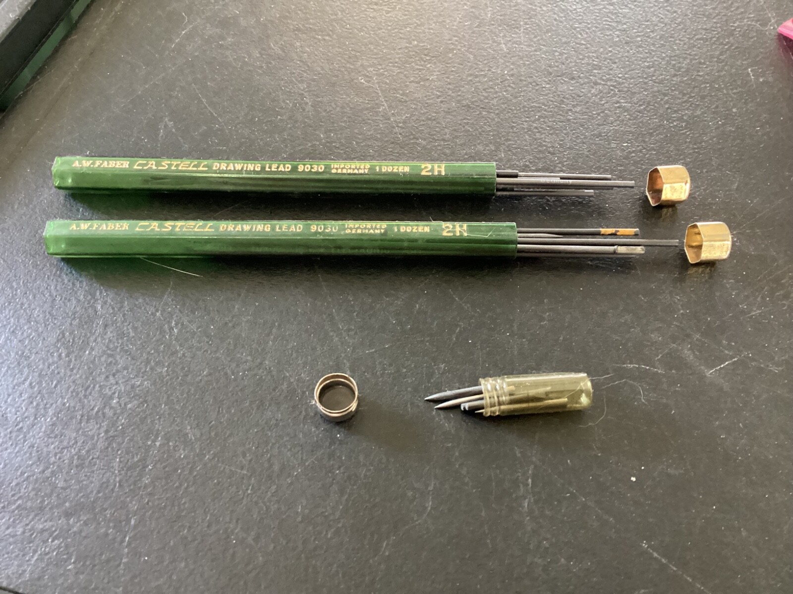 Lot of A.W. Faber CW Steel Drawing Lead 2H + Mechanical Pence Lead