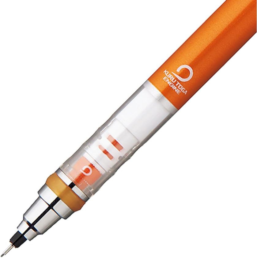 Uni Kurutoga Mechanical Pencil 0.5mm Orange Standard Model Lead Rotation