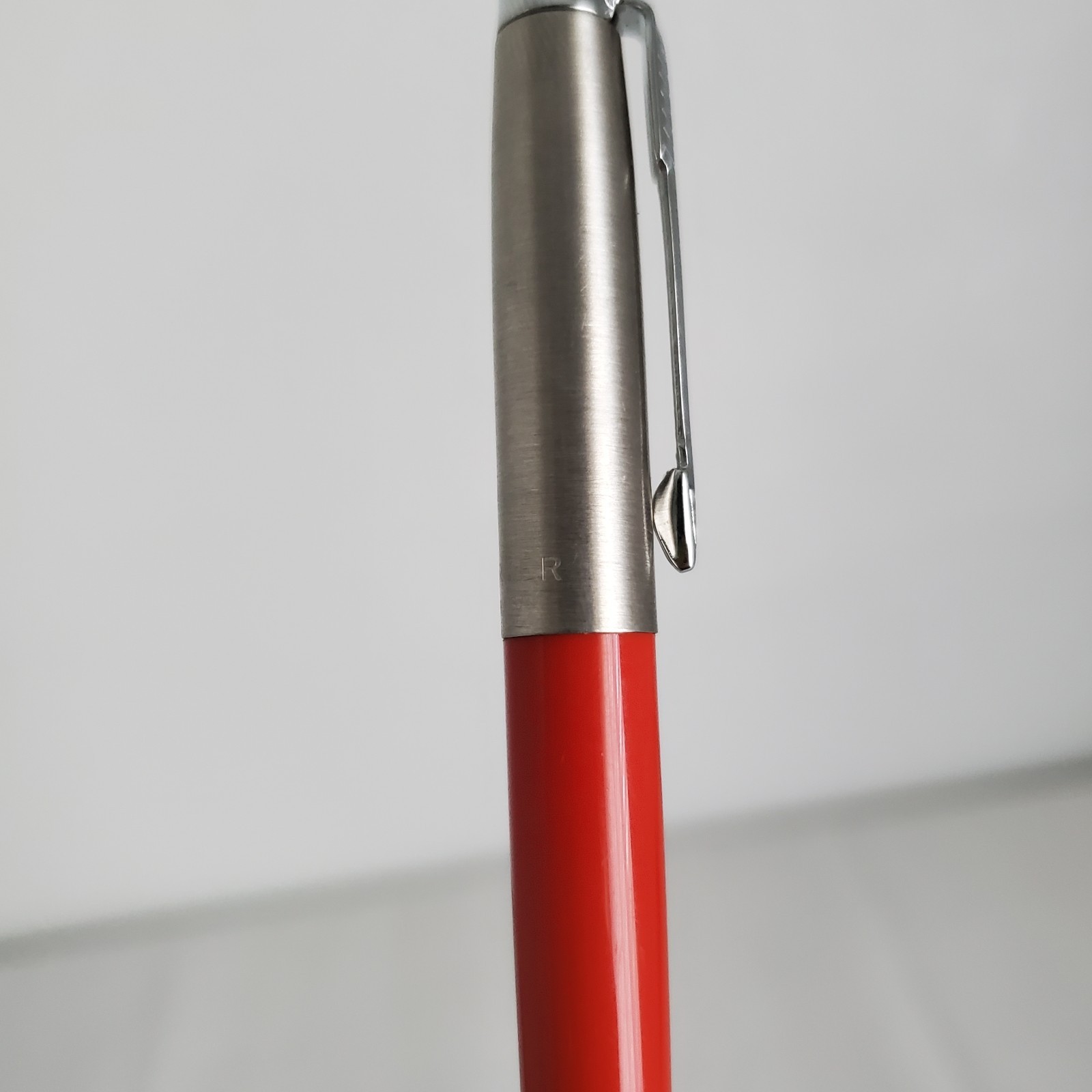 Parker Jotter Red Mechanical Pencil Brass Threads W/ Extra Blue Pen Refill