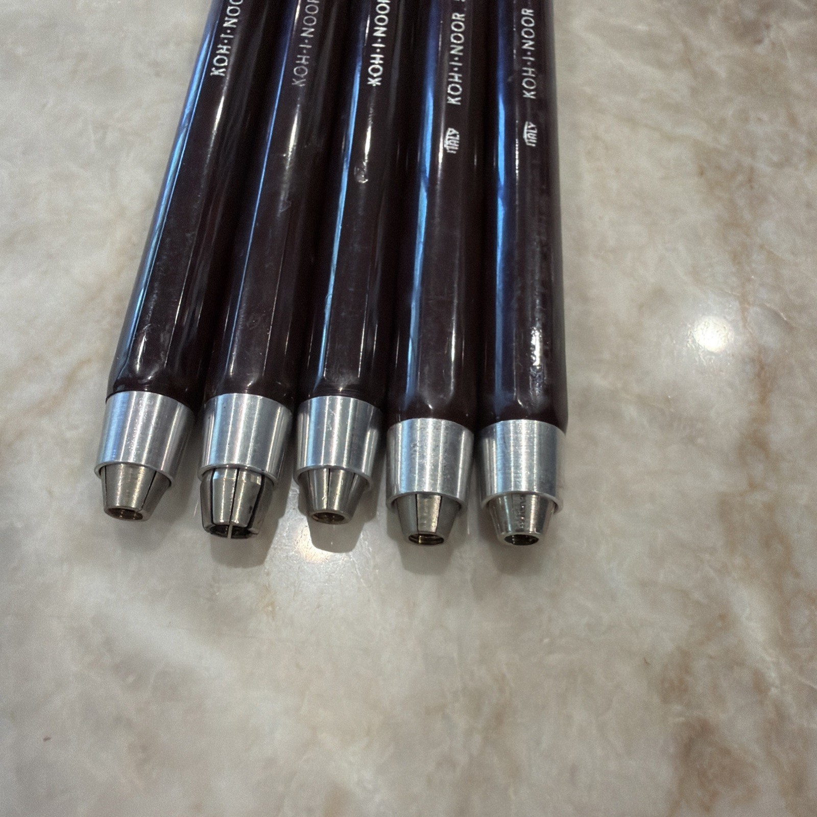(5) Vintage Koh-I-Noor 5649 Jumbo Technical Lead Clutch Holder