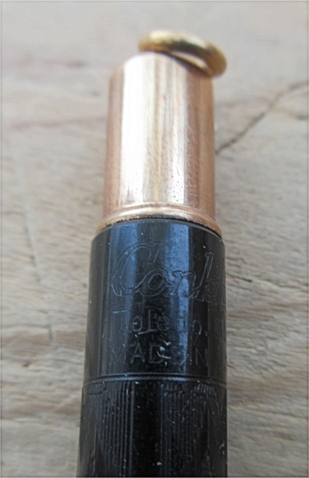 Vintage Conklin Etched Ebonite Ring-top Mechanical Pencil