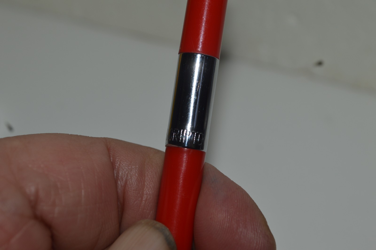 SCRIPTO P369 Mechanical Pencil 0.9mm Tu Tone Korea Red Circa 1970’s Light Use