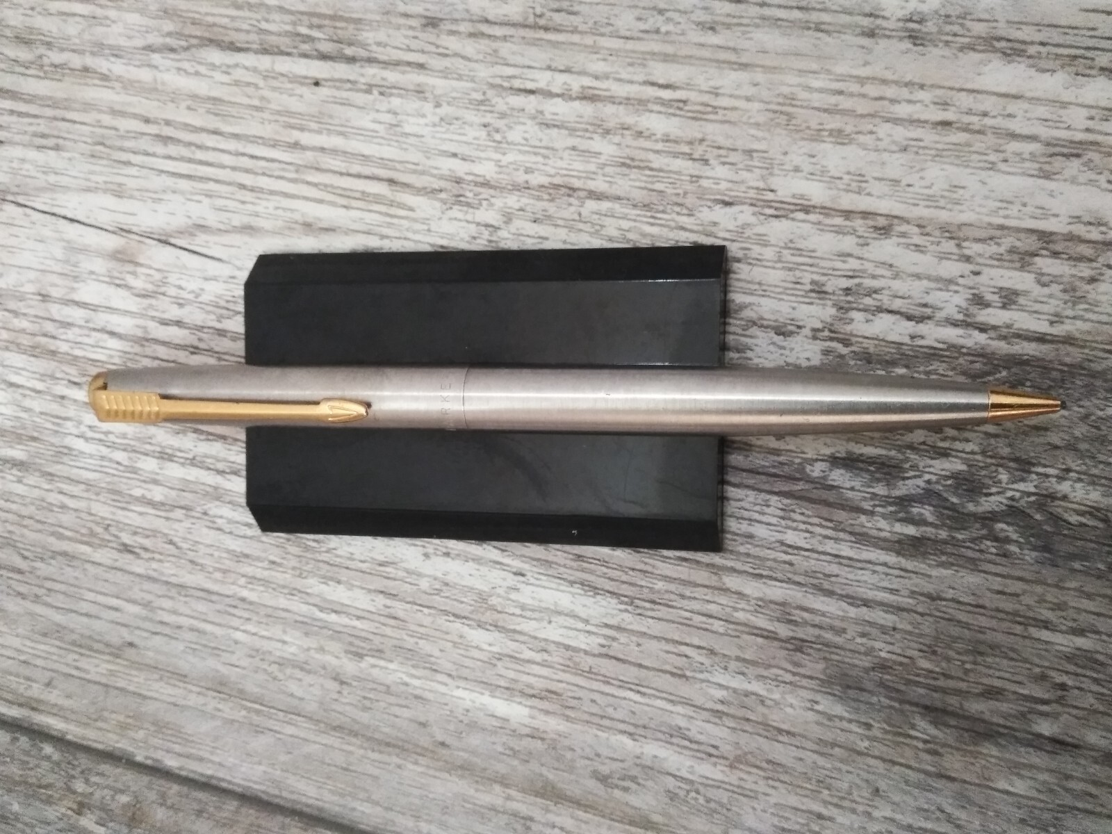 VTG. 1970’s Parker 45 Stainless Steel Mechanical Pencil 0.9MM Gold Trim (USA)