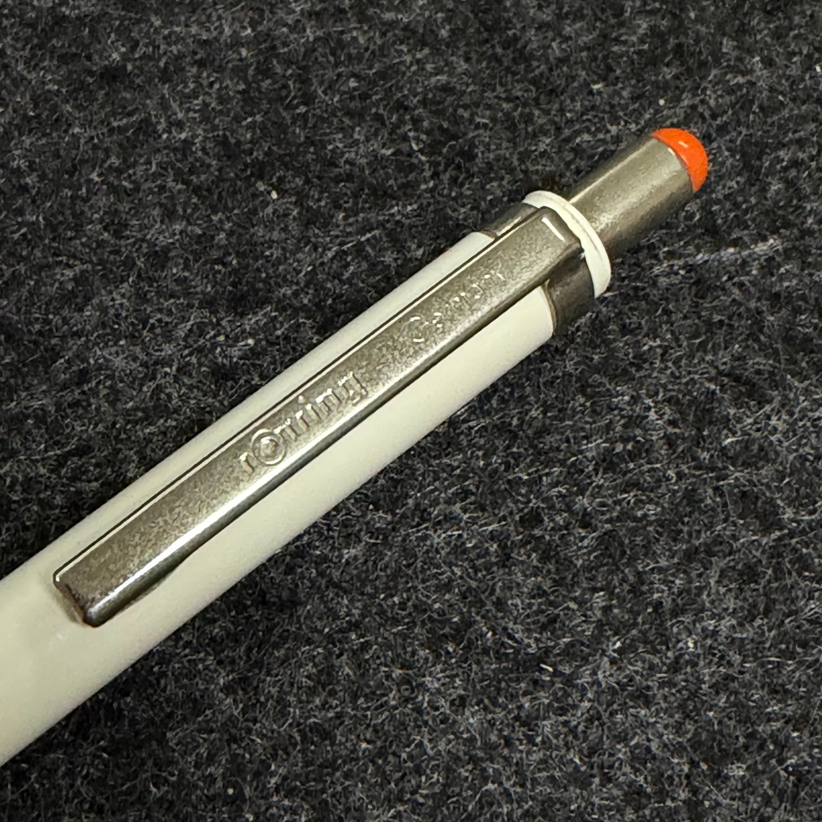 Rare Vintage rOtring Tikky Special 1.0mm White Orange Germany Gen 1 NOS