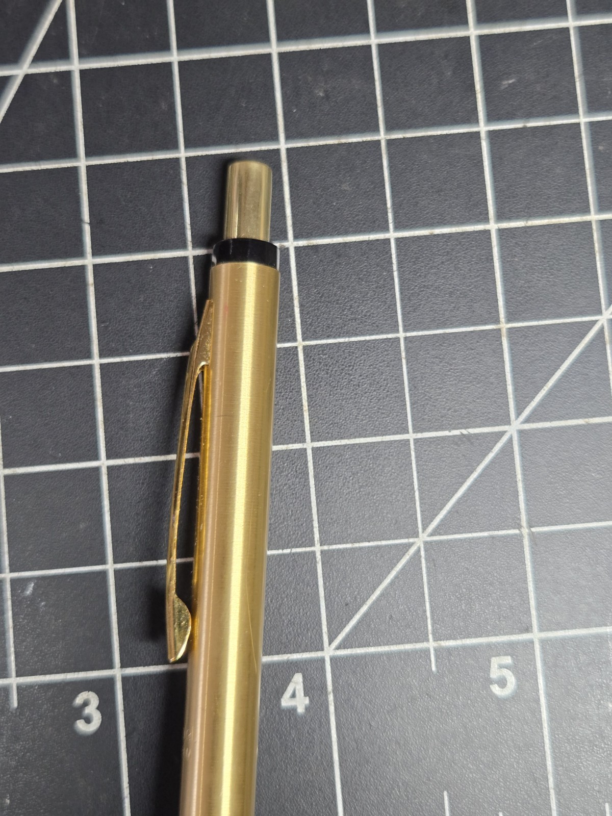 vtg pentel gold tone mechanical lead pencil .5 5