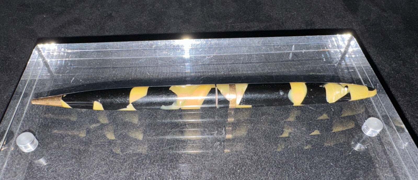 1930’s Sheaffer Balance Mechanical Pencil Black Pearl & Gold No Lead To Test-5”