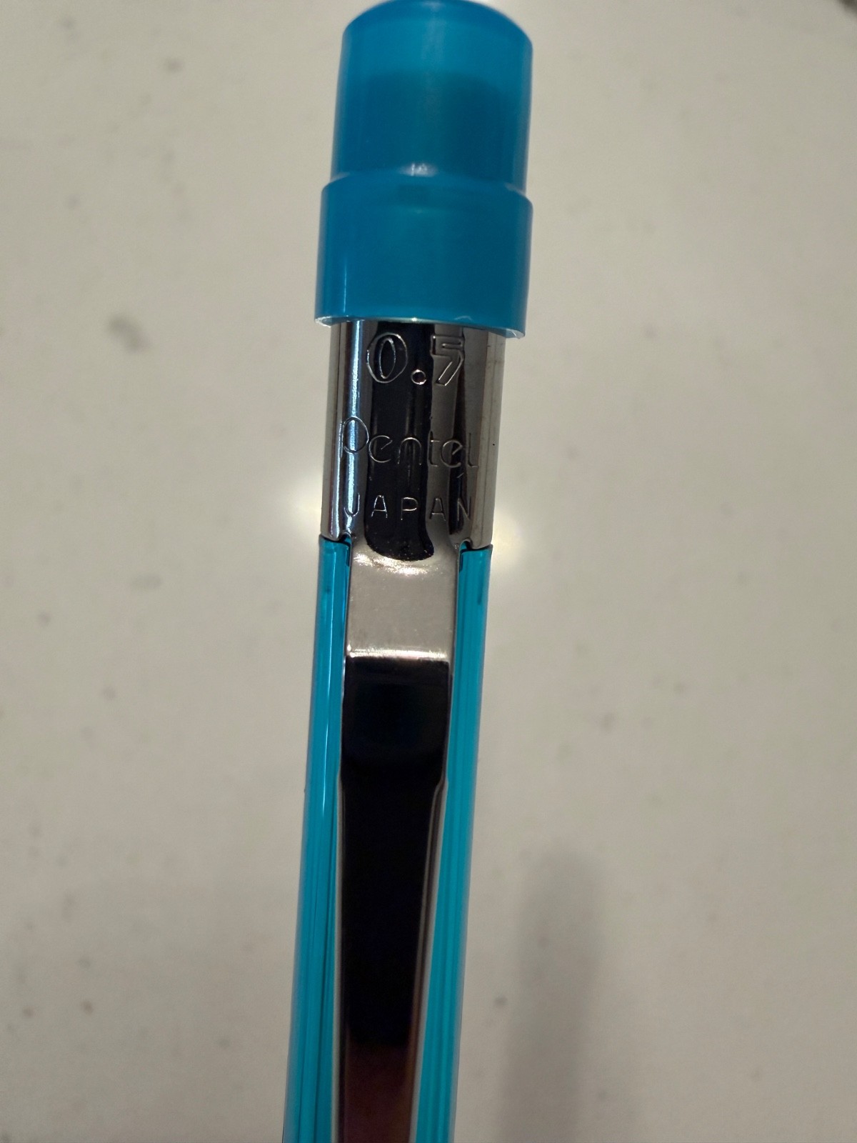 New Blue Pentel Quicker Clicker .5mm Mechanical Pencil