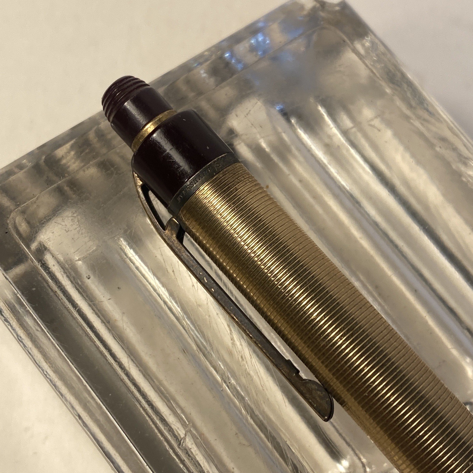 Eversharp Skyline Burgundy Mechanical Pencil 1/10 14 K.Y.G.F. Vintage 40s PARTS