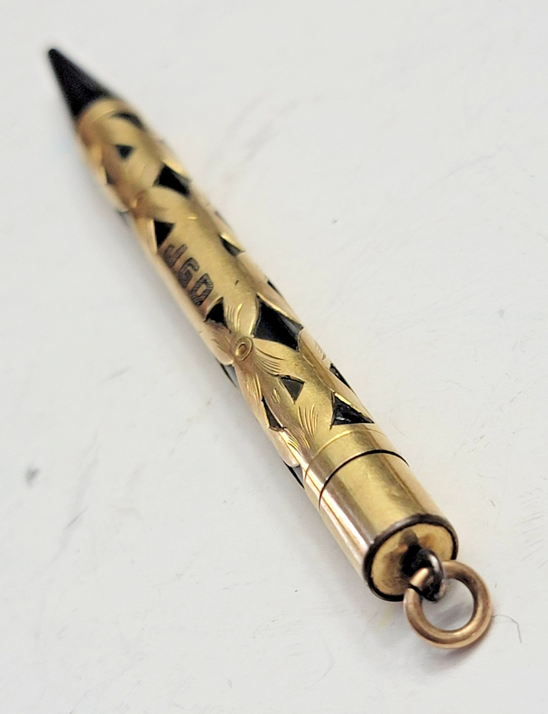 Antique WATERMAN’S gold filled Chatelaine/Short mechanical pencil art deco 1920s